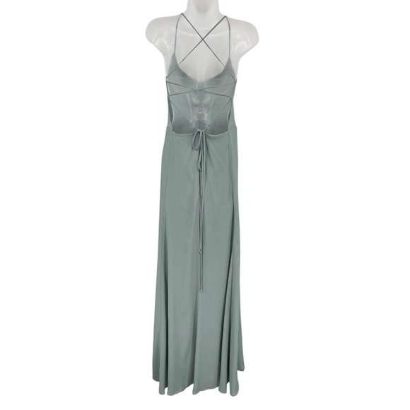 NEW - SHOW ME YOUR MUMU Godshaw Goddess Gown Dress in Silver Sage Crisp - Sz XL - Picture 5 of 13